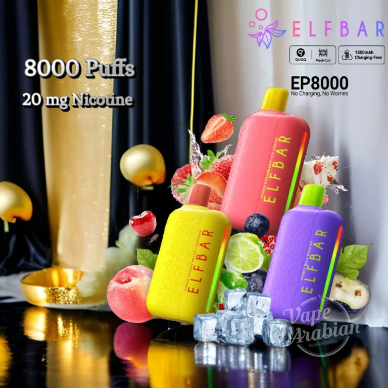 ELF BAR EP8000 Puffs 20MG & 50MG Nicotine Disposable Vape in Dubai, UAE