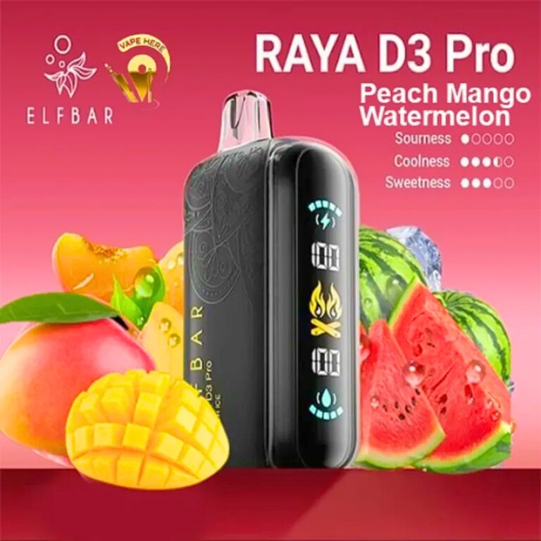 Elfbar Raya d3 pro 30000 puffs 50mg nicotine triple mode disposable