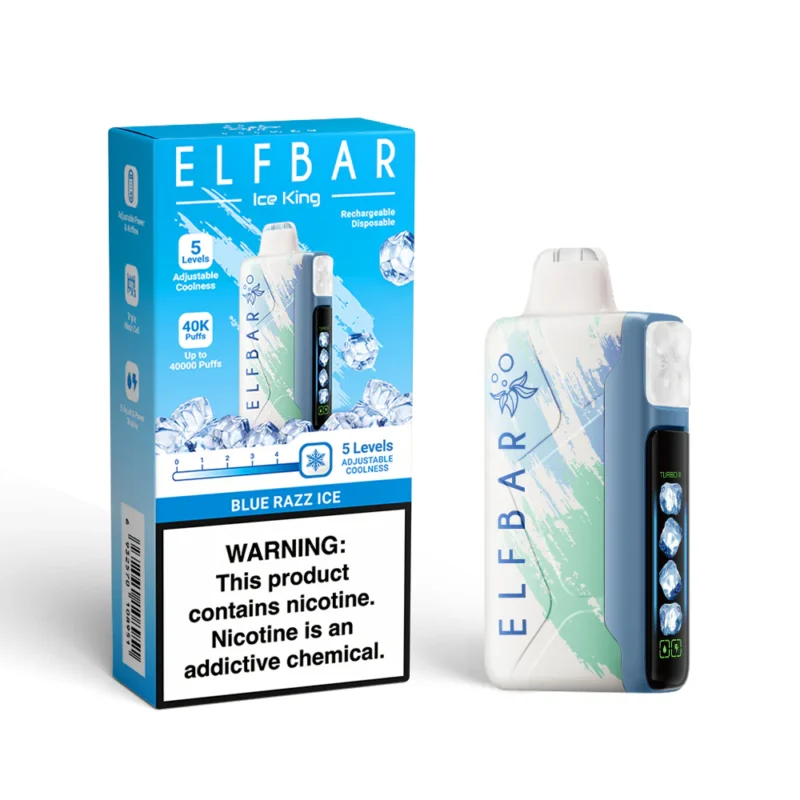 Elfbar ice king pro up to 40000 puffs 50mg nicotine ice control disposable vape