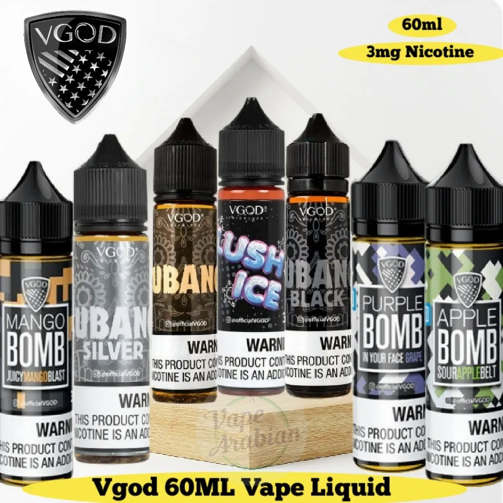 Vgod 60ml E Liquid 3MG E Juice - Vape Juice in Dubai, UAE